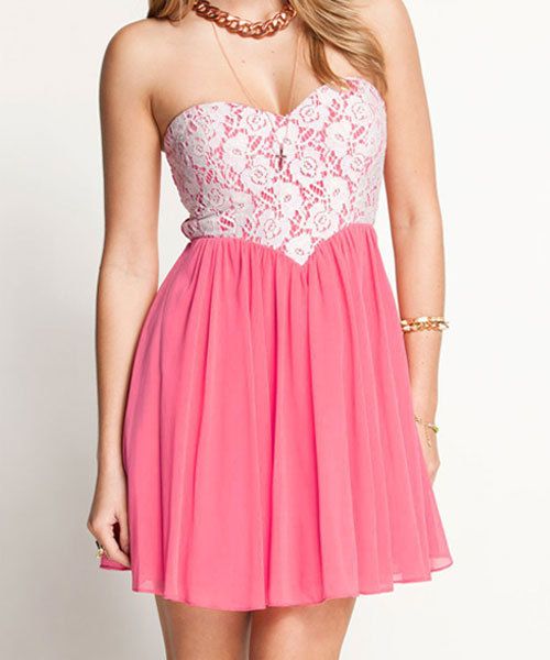 vestido de renda chiffon rosa
